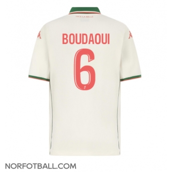 Billige Fotballdrakt OGC Nice Hicham Boudaoui #6 Replika Bortedrakt 2025-26 Kortermet